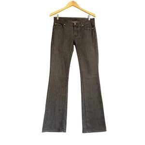 Seven for all Mankind Women 27 Brown Wash Boot Cut Distressed Punk Grunge Emo